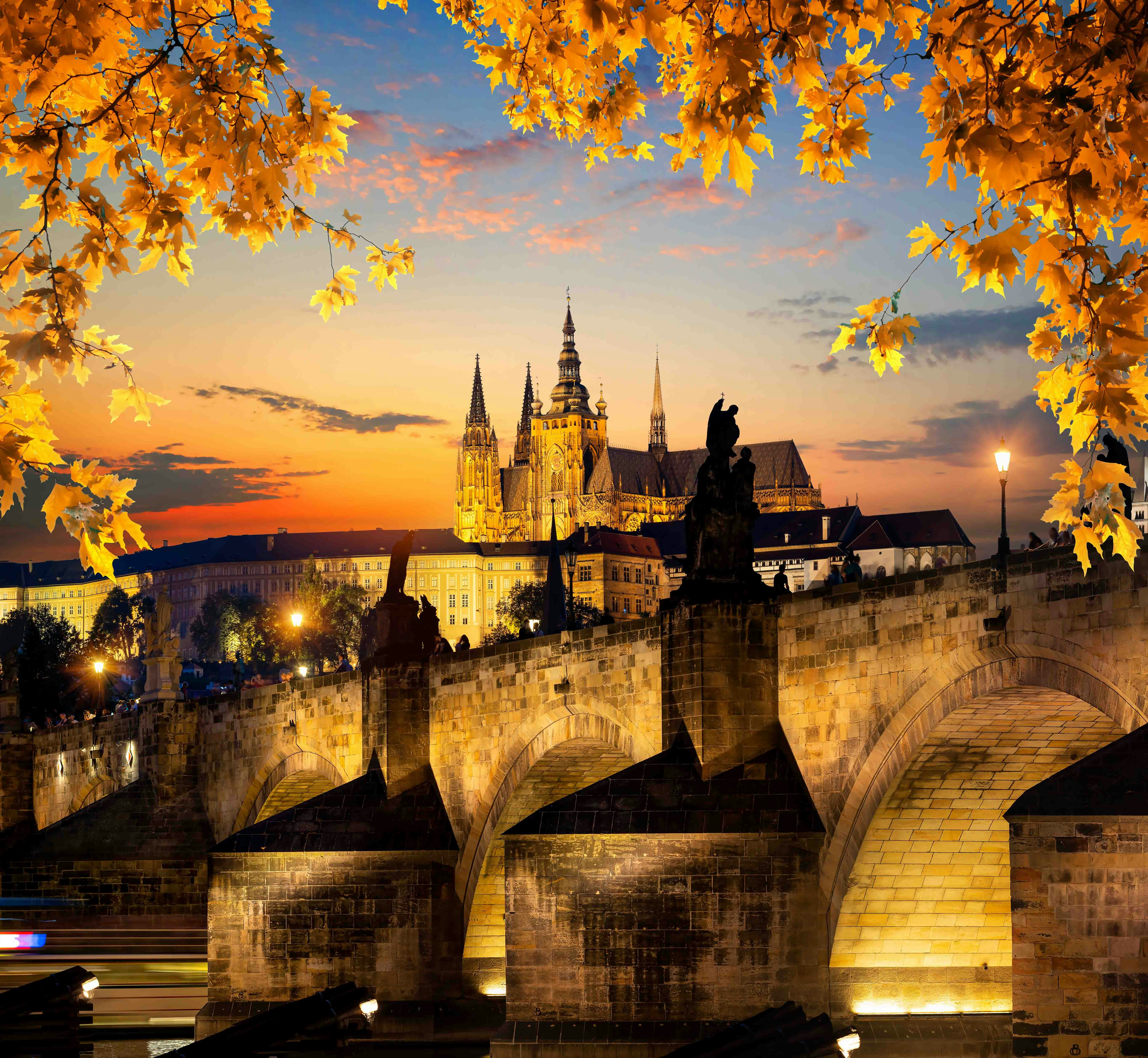 Prague Castle at sunset
