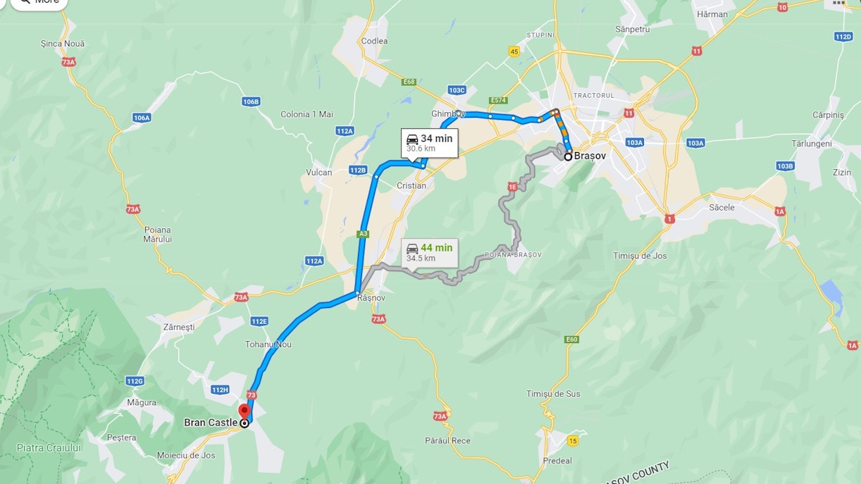 brasov to bran castle