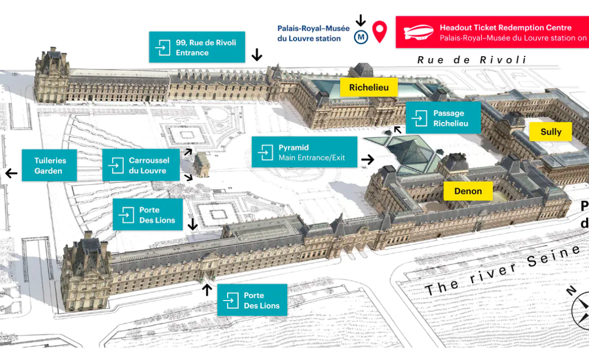 Bekijk de plattegrond van het Louvre