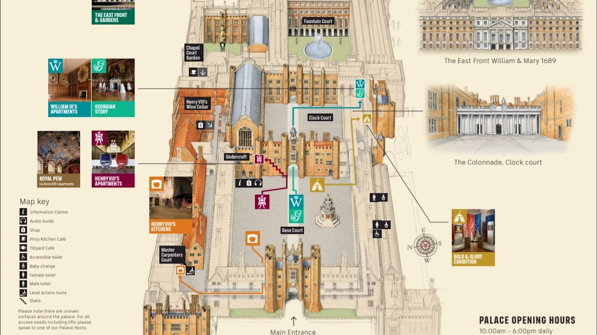 hampton court palace map