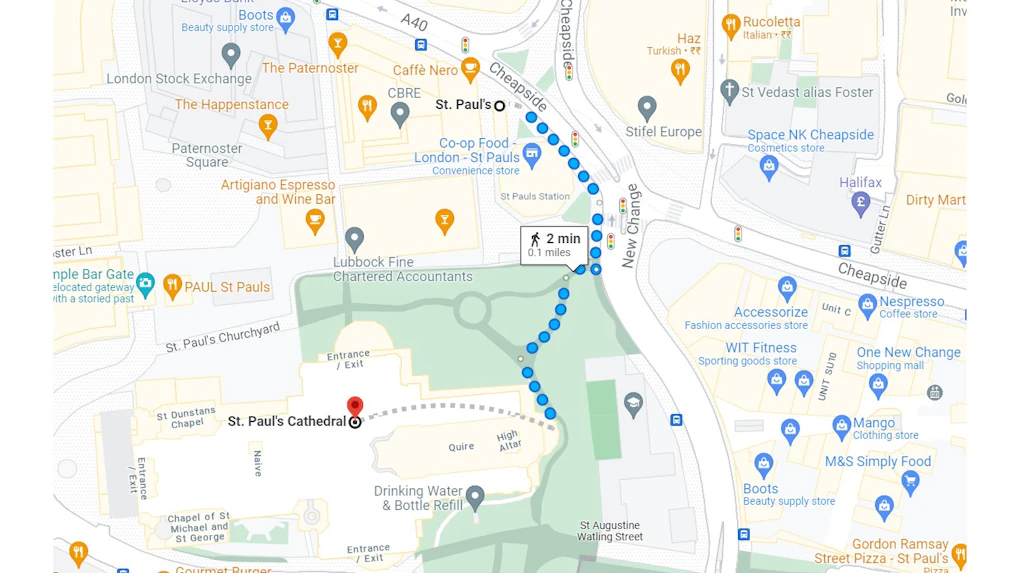 St Paul's to St Paul's Cathedral