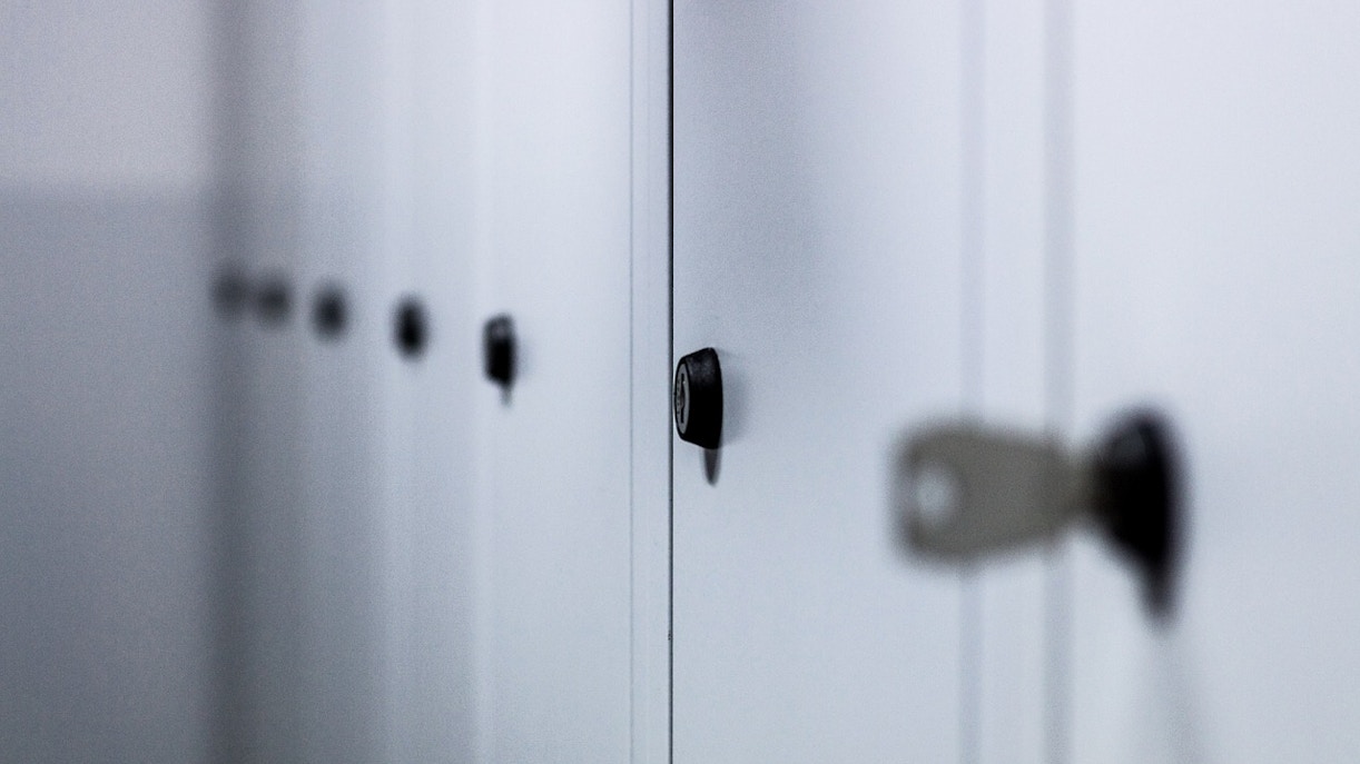 Lockers at a tourist attraction for secure storage during tours.