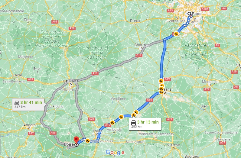 Tour von Paris ins Loiretal