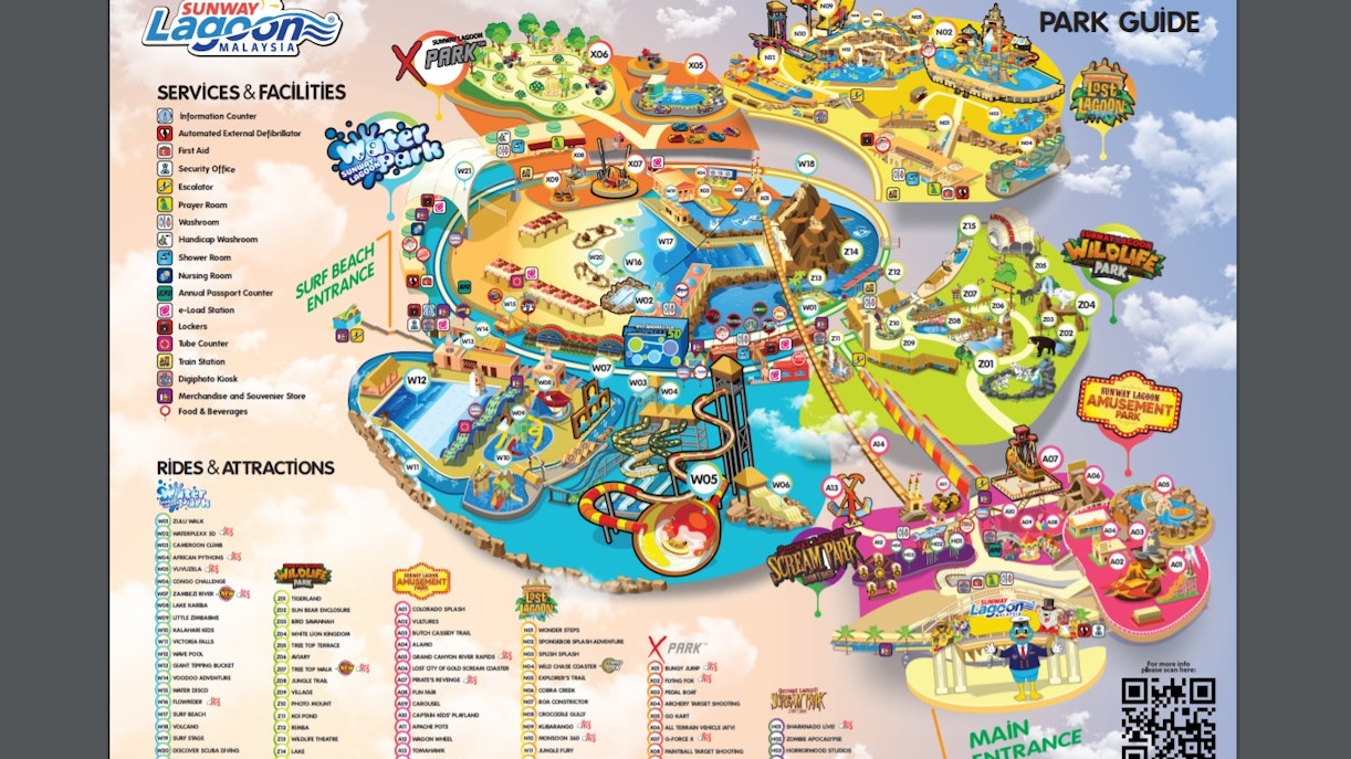 sunway lagoon map