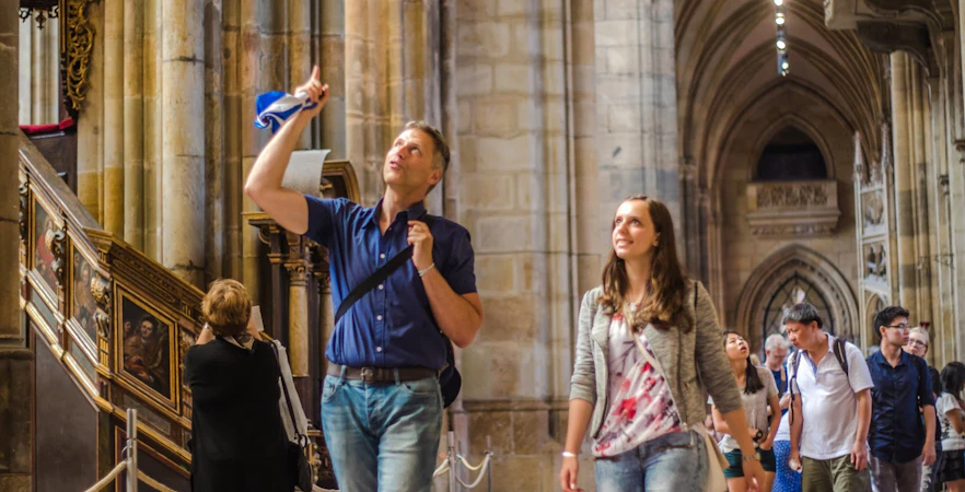 Explore Prague Castle interiors on a guided tour