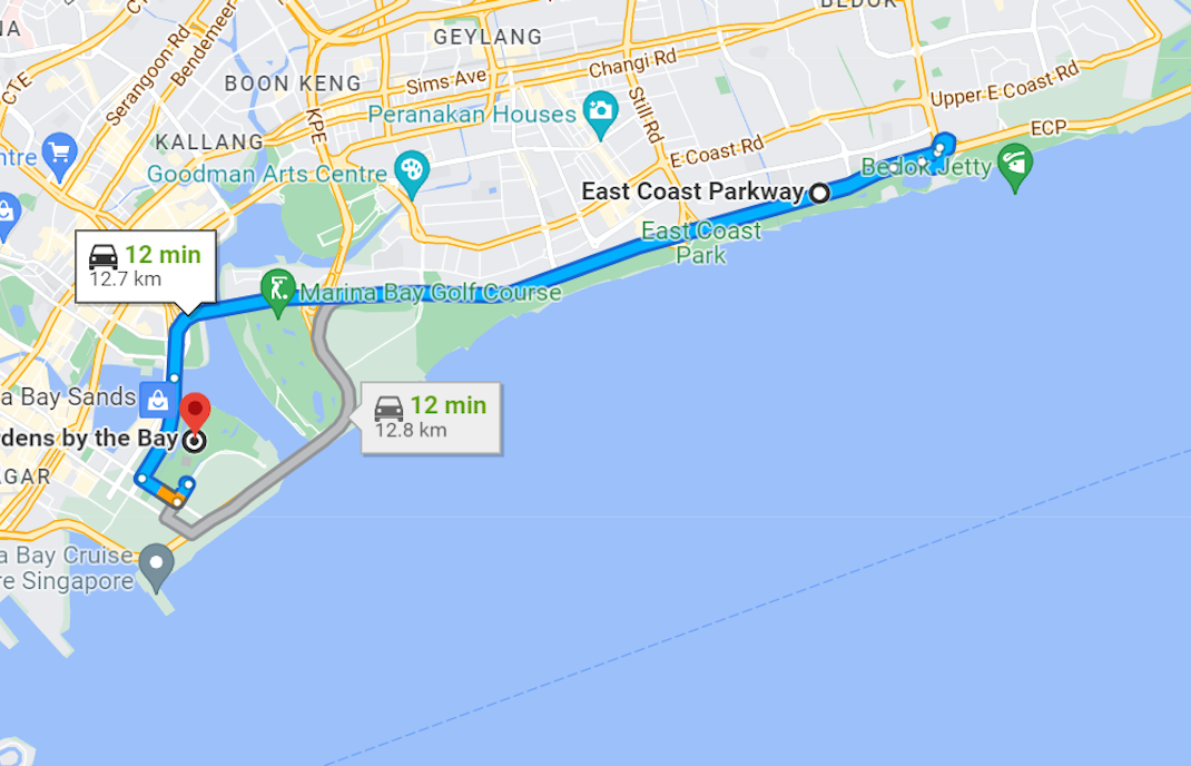 gardens by the bay location directions