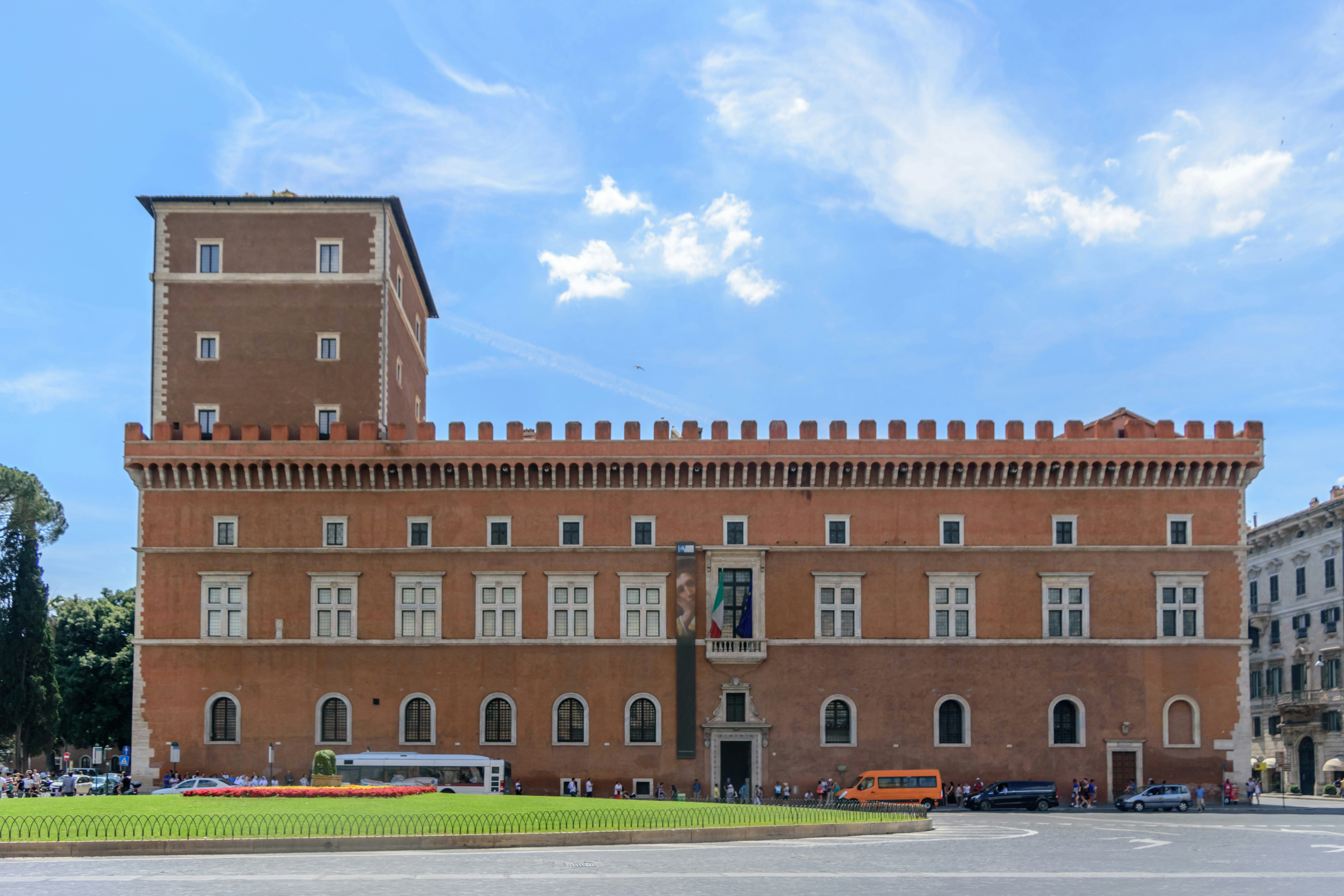 National Museum of Palazzo Venezia exterior in Rome, showcasing Renaissance architecture.