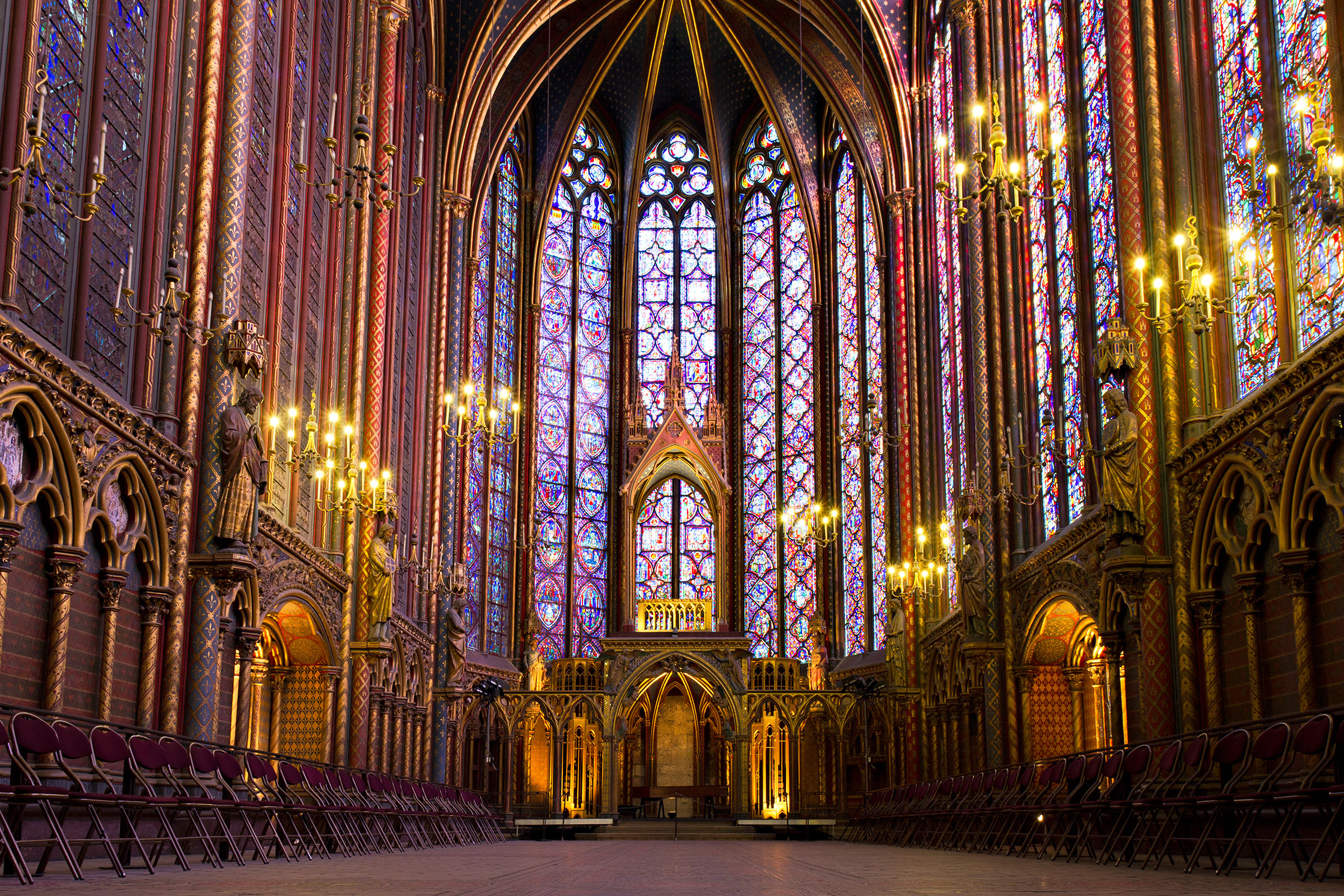 Sainte Chapelle stained glass windows, Paris.
