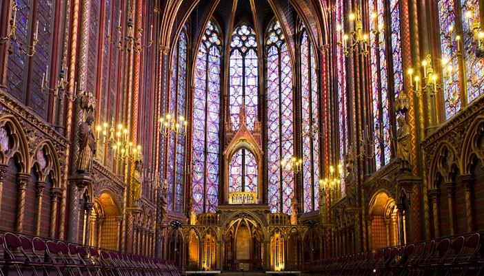 Intricate work of Stained glass, Sainte-Chapelle, Paris