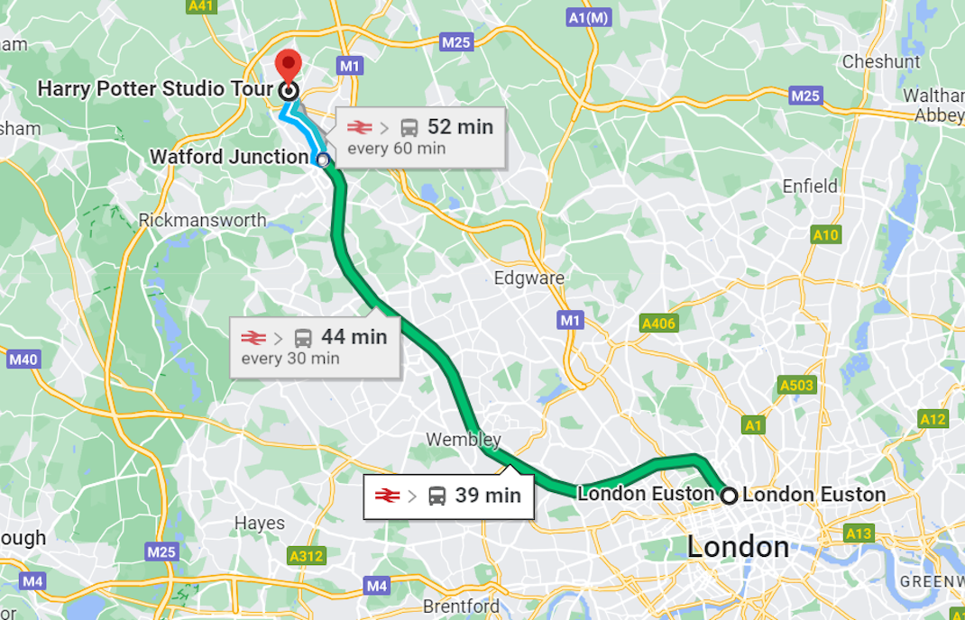 comment aller au studio harry potter