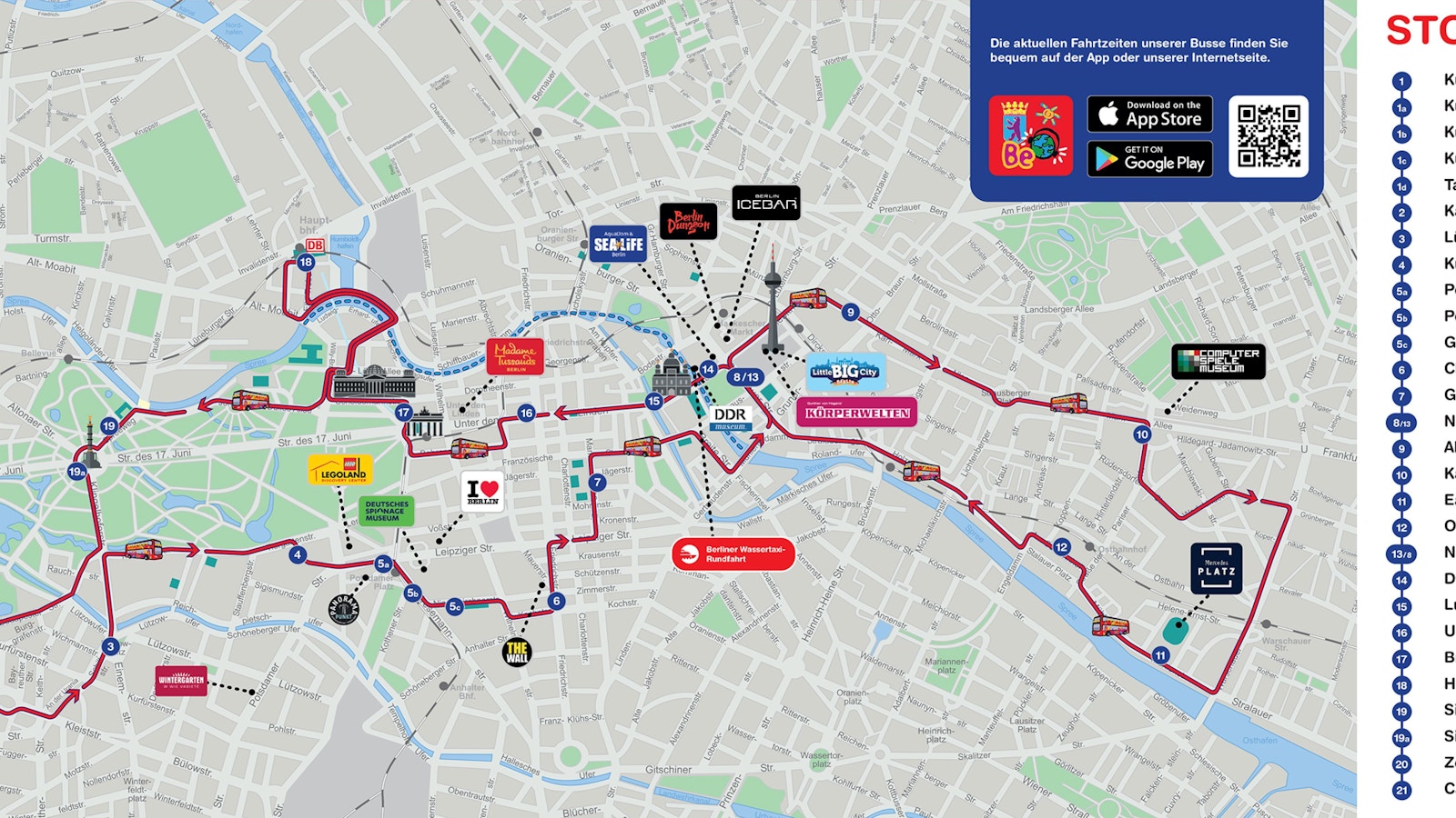 Mapa de City Sightseeing
