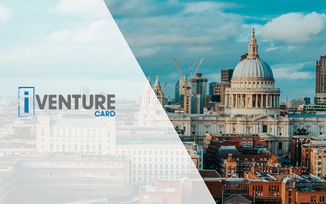 iVenture London Flexi Pass with view of St. Paul's Cathedral and city skyline.