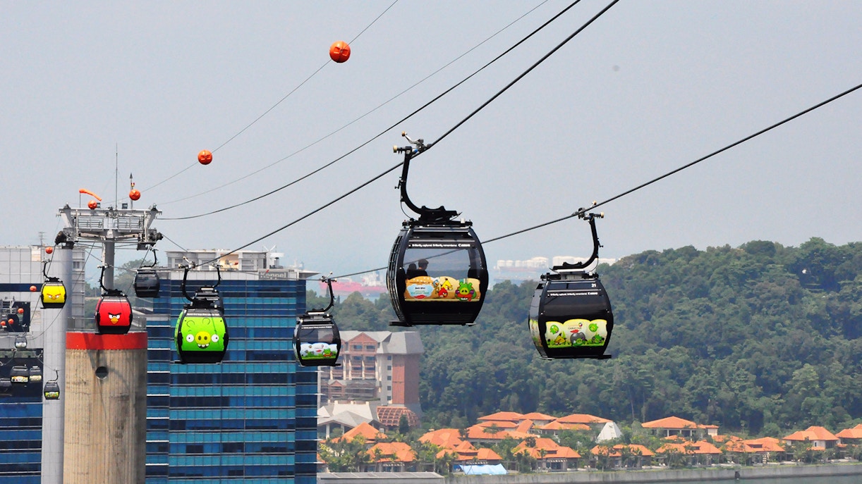 visitar o teleférico de Singapura