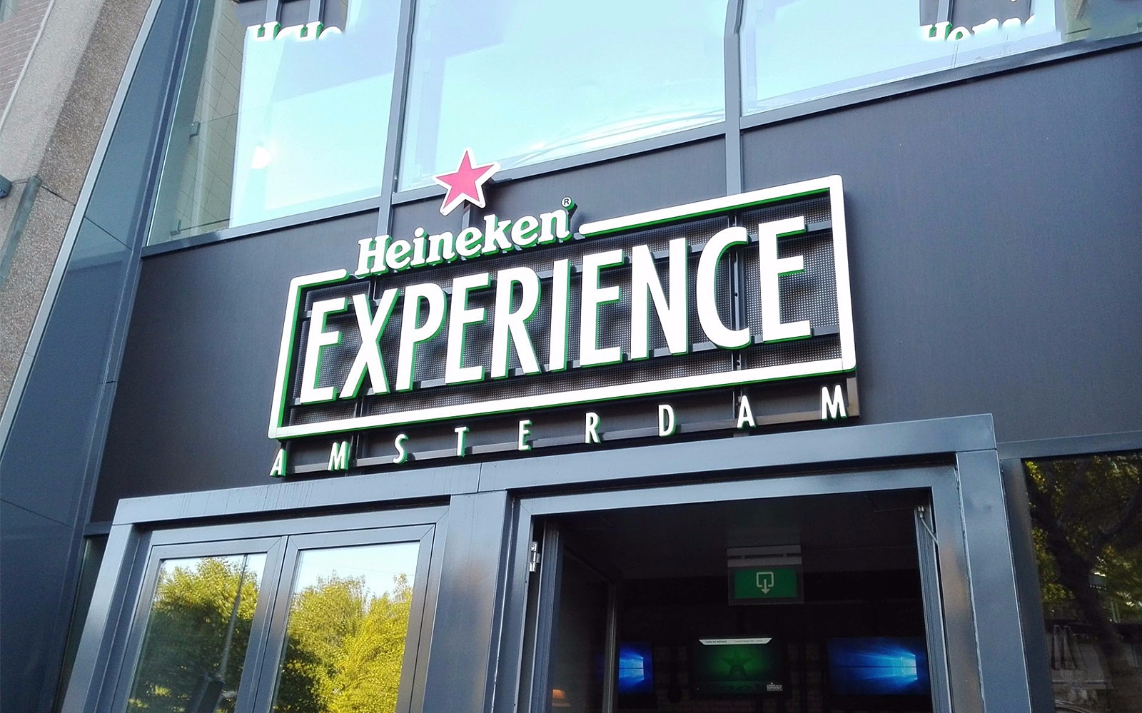 Heineken Experience entrance in Amsterdam.