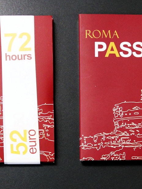 Rome Pass tickets for 72 and 48 hours, showcasing prices in euros.