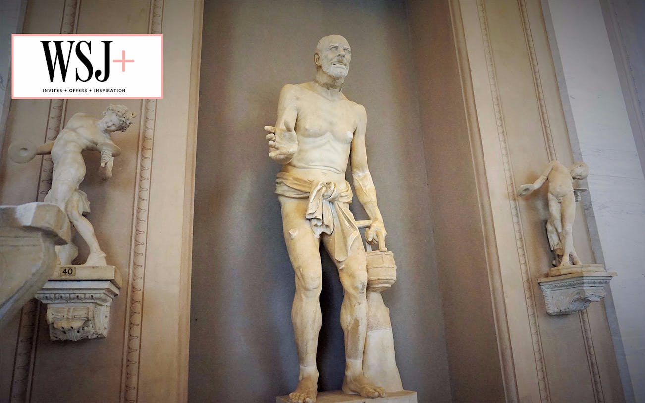 Statues in the Vatican Museums during VIP Breakfast Tour.