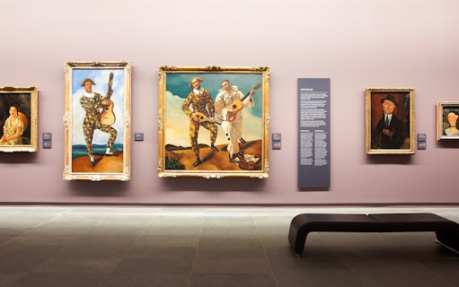 Paintings displayed in The Orangerie Museum, Paris, featuring works by André Derain.