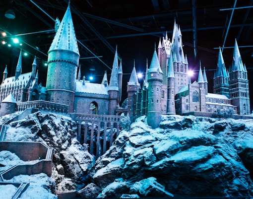 Hogwarts Castle model at Warner Bros. Studio Harry Potter Tour, London.
