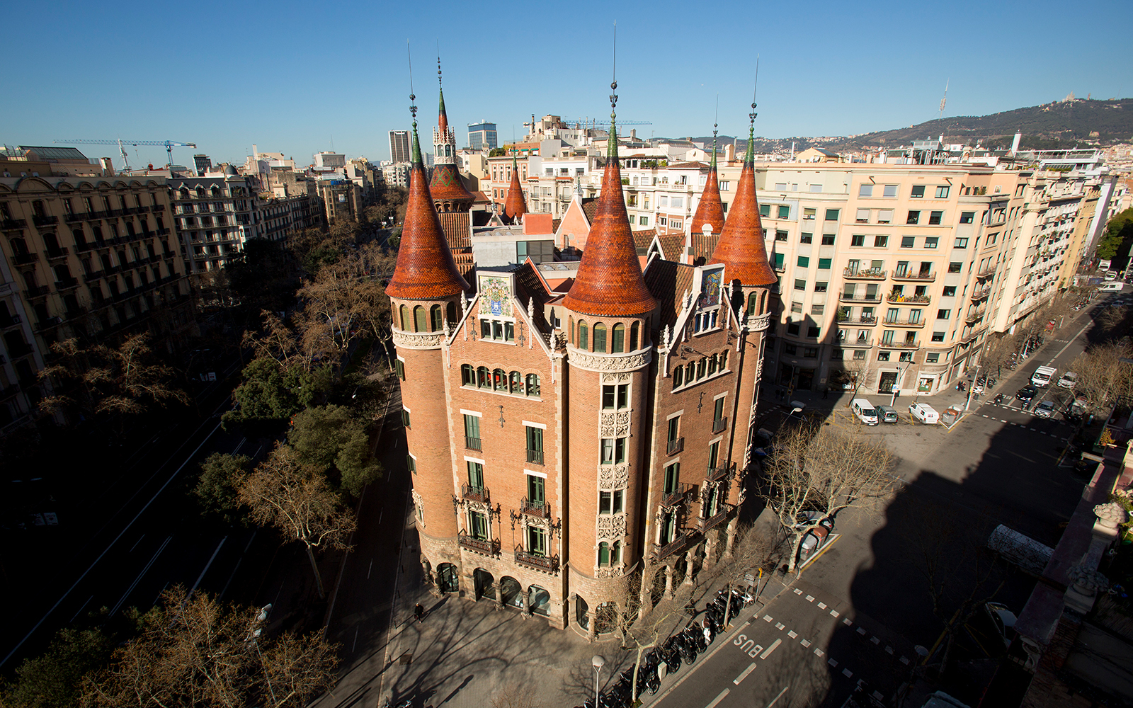 gaudi barcelona buildings - casa de les punxes