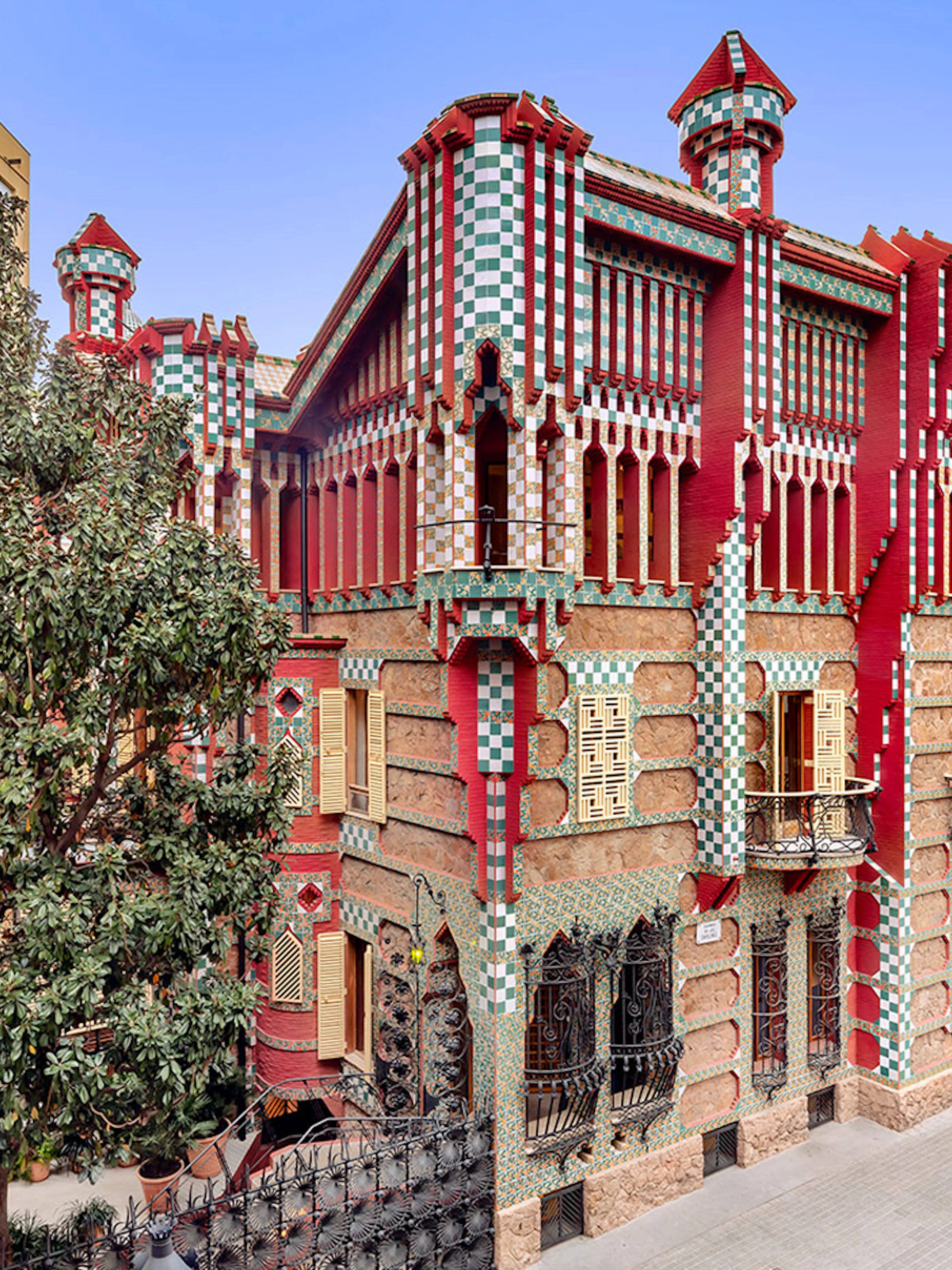 Casa Vicens in Barcelona, showcasing Gaudi's colorful and intricate architectural design.