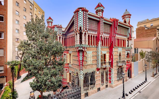 Casa Vicens in Barcelona, showcasing Gaudi's colorful and intricate architectural design.