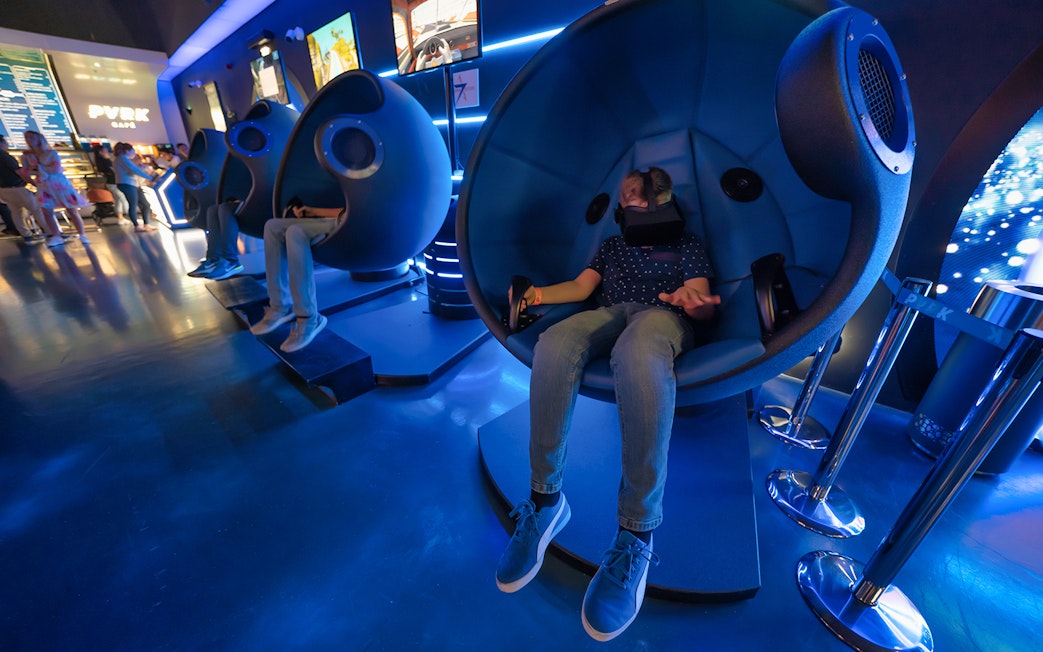 Visitors enjoying VR experiences at IMG Worlds of Adventure and VR Park.