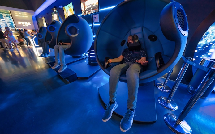 Visitors enjoying VR experiences at IMG Worlds of Adventure and VR Park.
