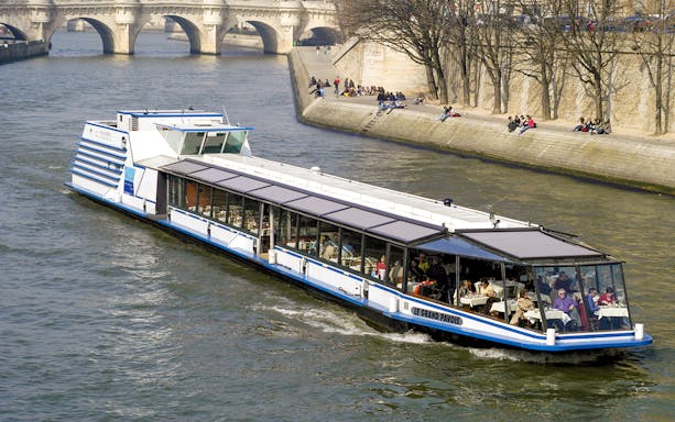 La Marina Orsay lunch cruise boat on the Seine River in Paris.