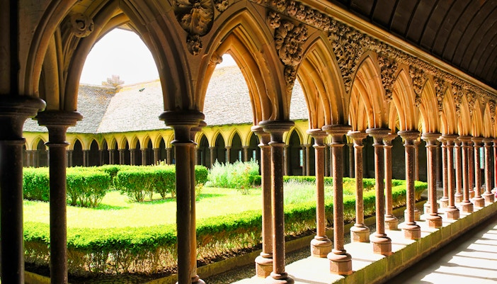 mont saint michel abbey cloisters