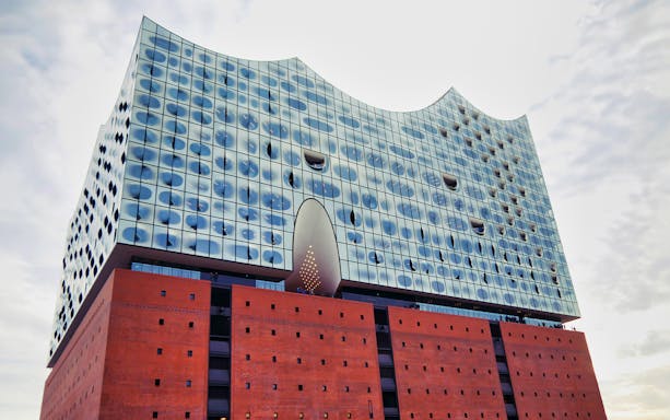 Elbphilharmonie building in Hamburg, part of the Harbor Cruise & Guided Tour.