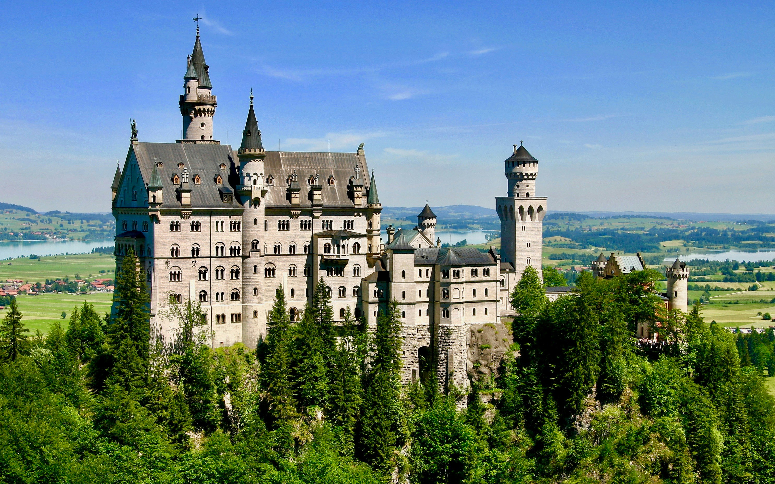 Landscaped gardens and castle hill