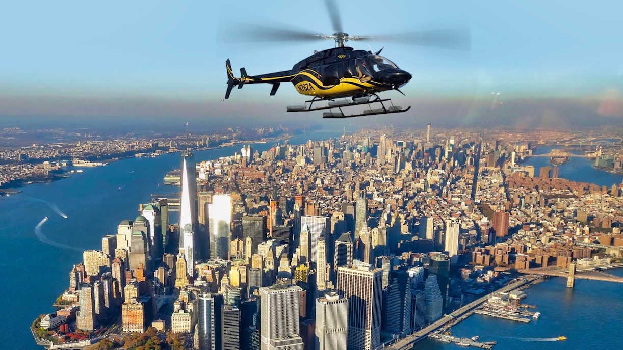 Helicopter flight in your city