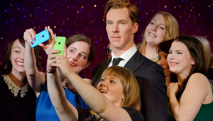 Madame Tussauds Hong Kong wax figures exhibit featuring iconic celebrities.