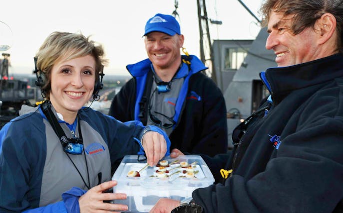 Participants enjoying snacks during the Sydney BridgeClimb Summit Sampler experience.
