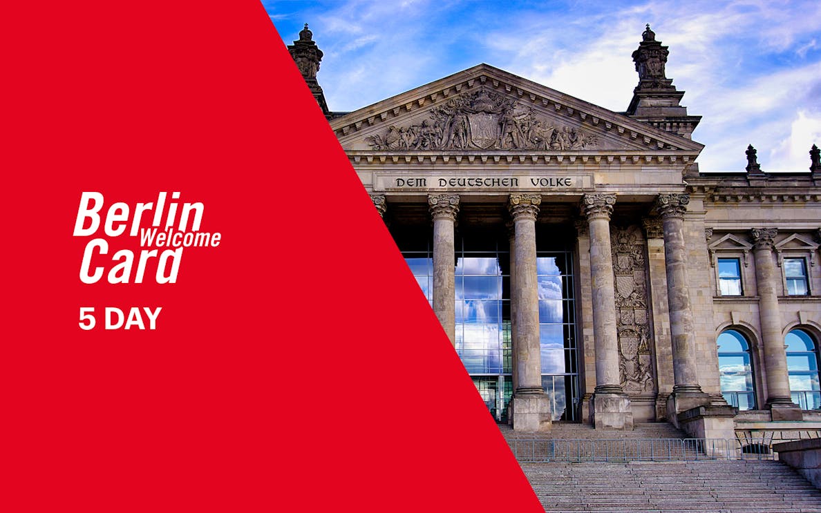 Reichstag building in Berlin with Berlin WelcomeCard 5 Day offer.