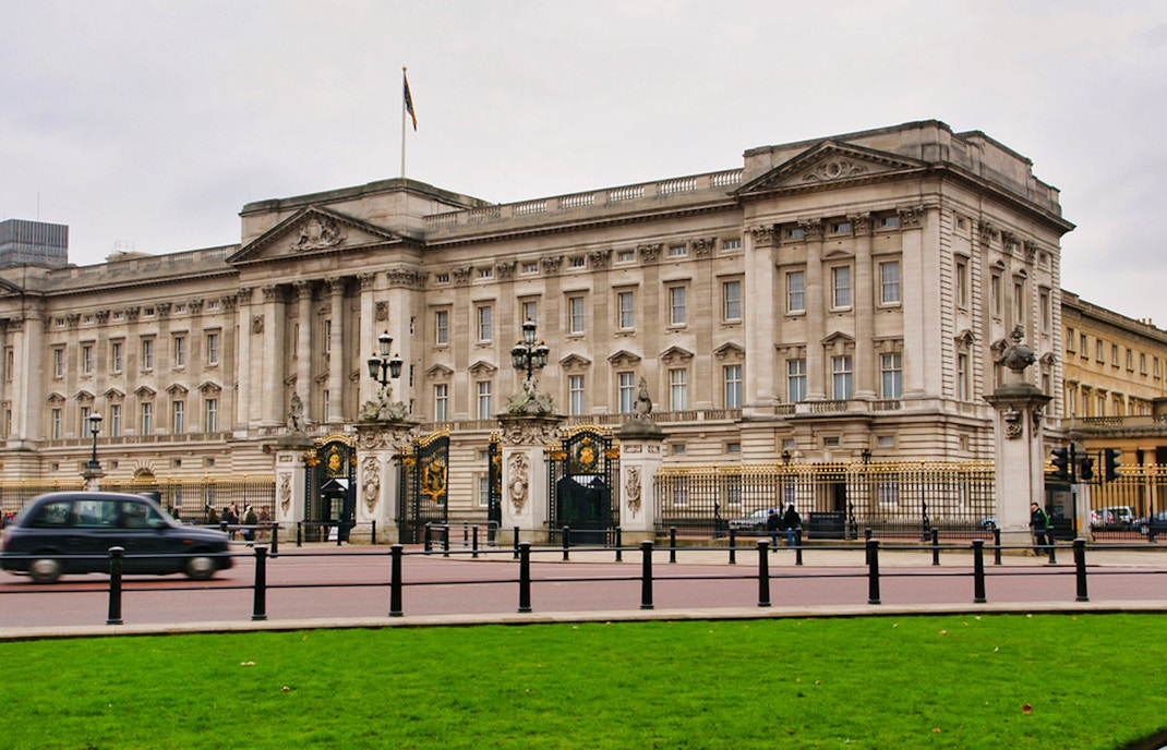 Buckingham Palace exterior in London, part of the Ultimate Changing of the Guard Experience.