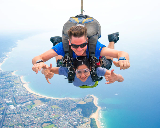 Tandem Skydive at Wollongong Beach