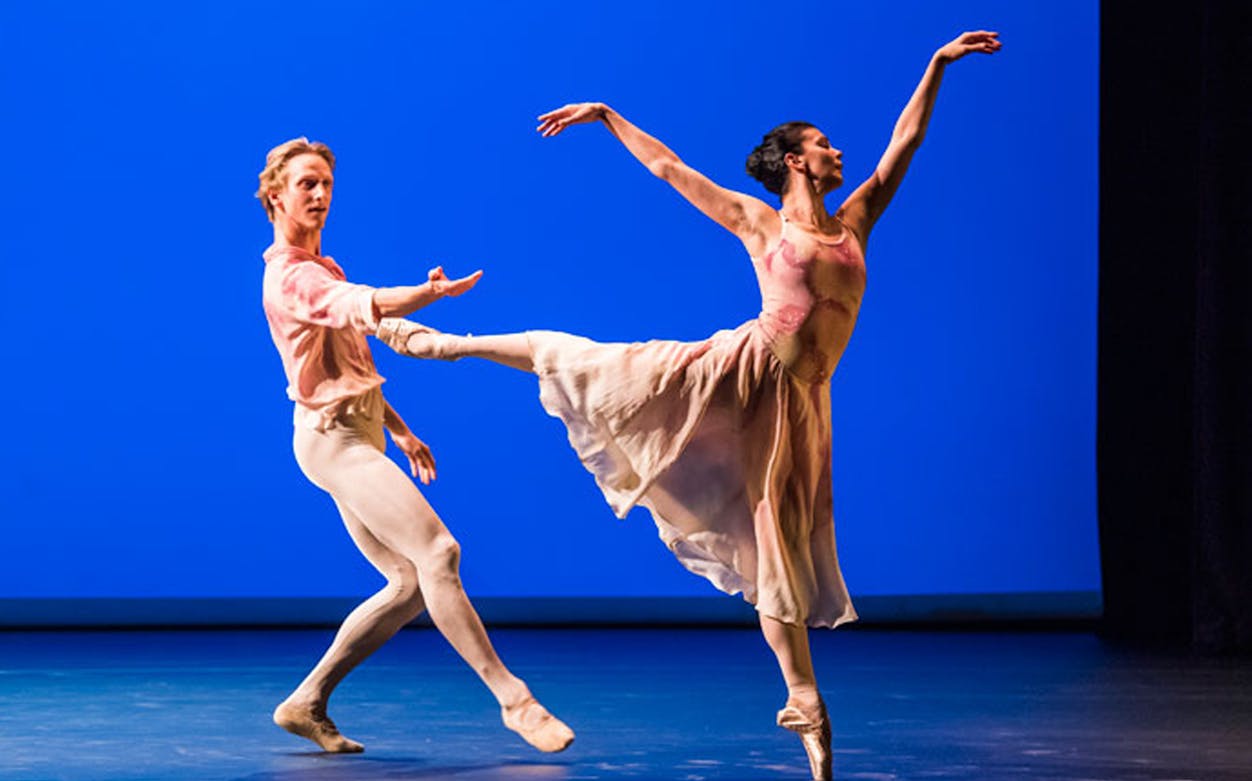 Ballet dancers performing on stage during Natalia Osipova: Pure Dance.