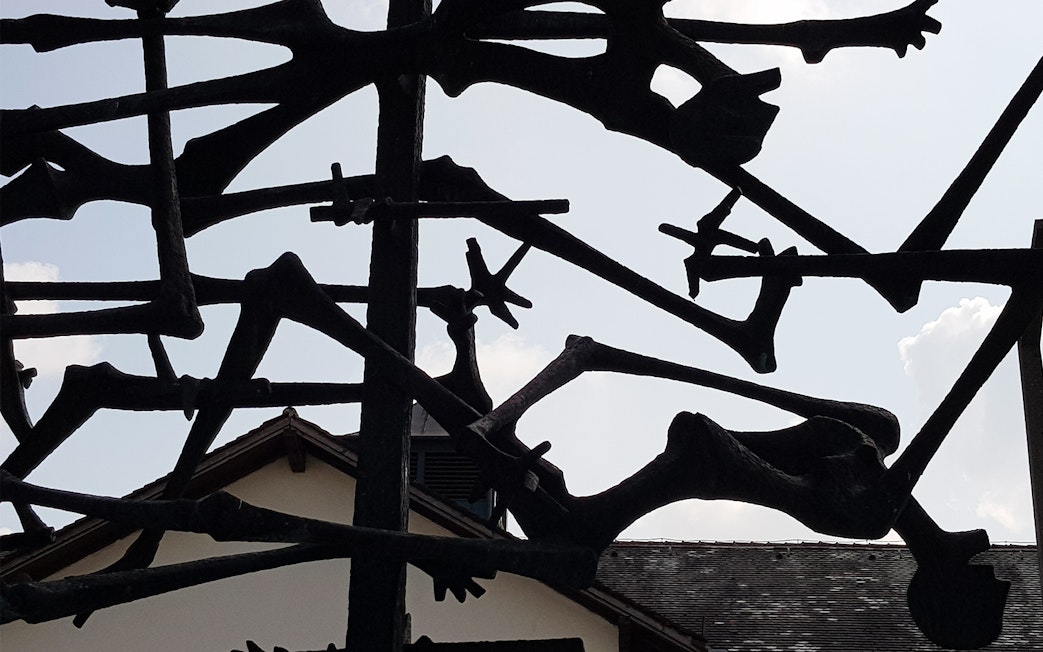 Sculpture at Dachau Concentration Camp Memorial Site, Germany.