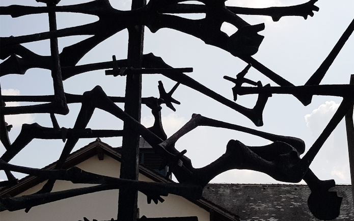 Sculpture at Dachau Concentration Camp Memorial Site, Germany.
