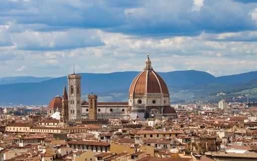 Florence skyline featuring the Duomo and Giotto's Campanile on Uffizi and Duomo tour.