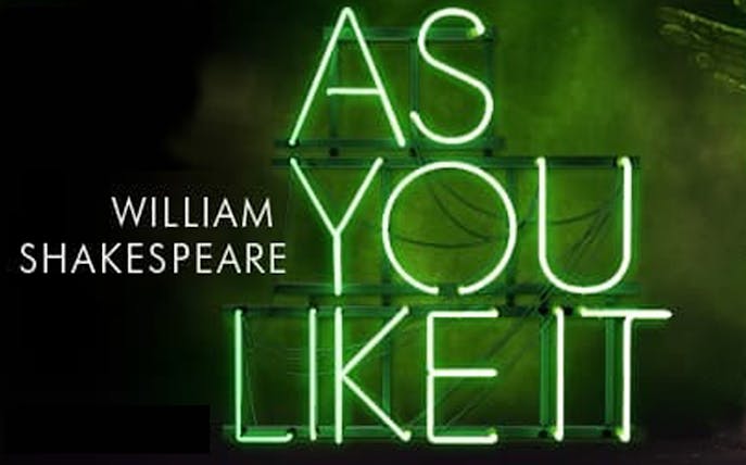 Neon sign of William Shakespeare's As You Like It play title