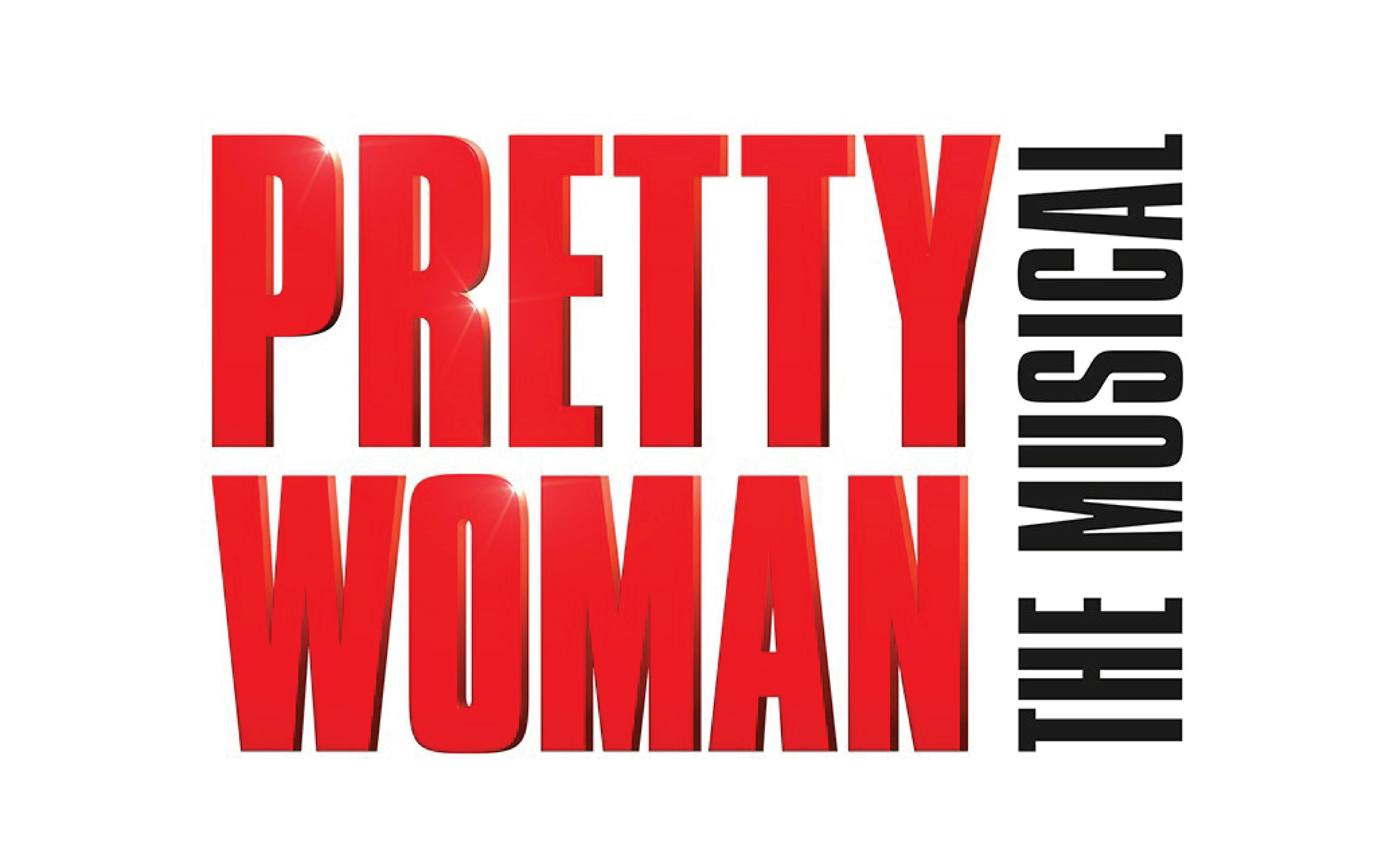Pretty Woman The Musical logo in bold red and black text