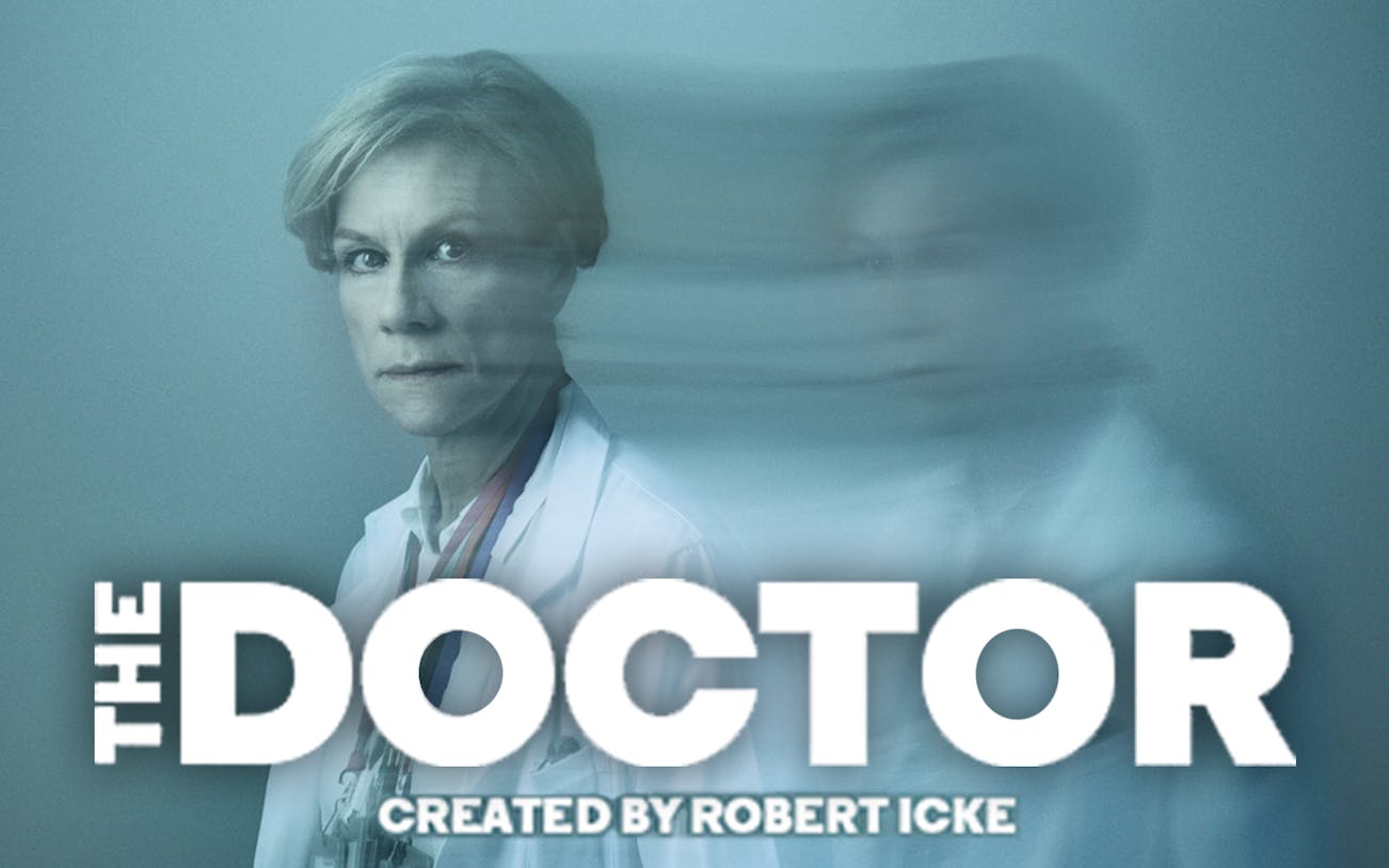Blurred image of a doctor in a white coat with "The Doctor" text.
