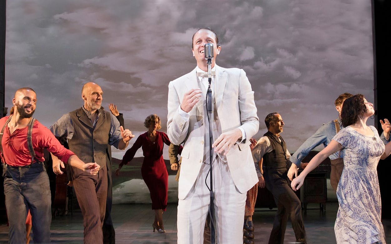 Performers on stage during "Girl From the North Country" musical.