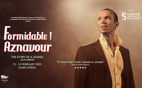 Formidable! Aznavour show poster, Dubai Opera, February 2020
