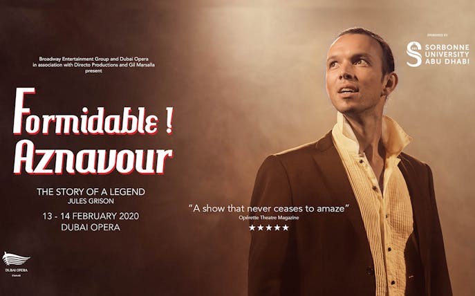 Formidable! Aznavour show poster, Dubai Opera, February 2020