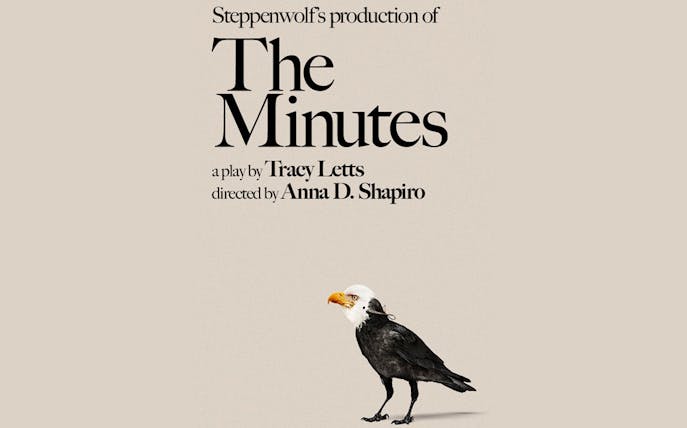 Steppenwolf's "The Minutes" play poster with an eagle illustration.