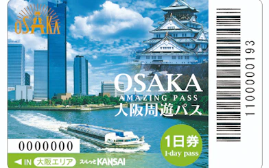 Osaka Amazing Pass with cityscape and Osaka Castle.