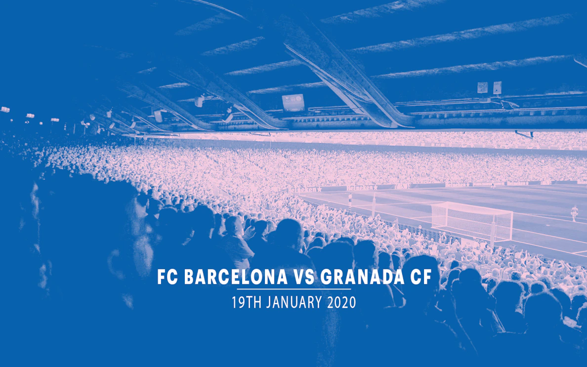 Crowd at FC Barcelona vs Granada CF match, Camp Nou, January 2020.